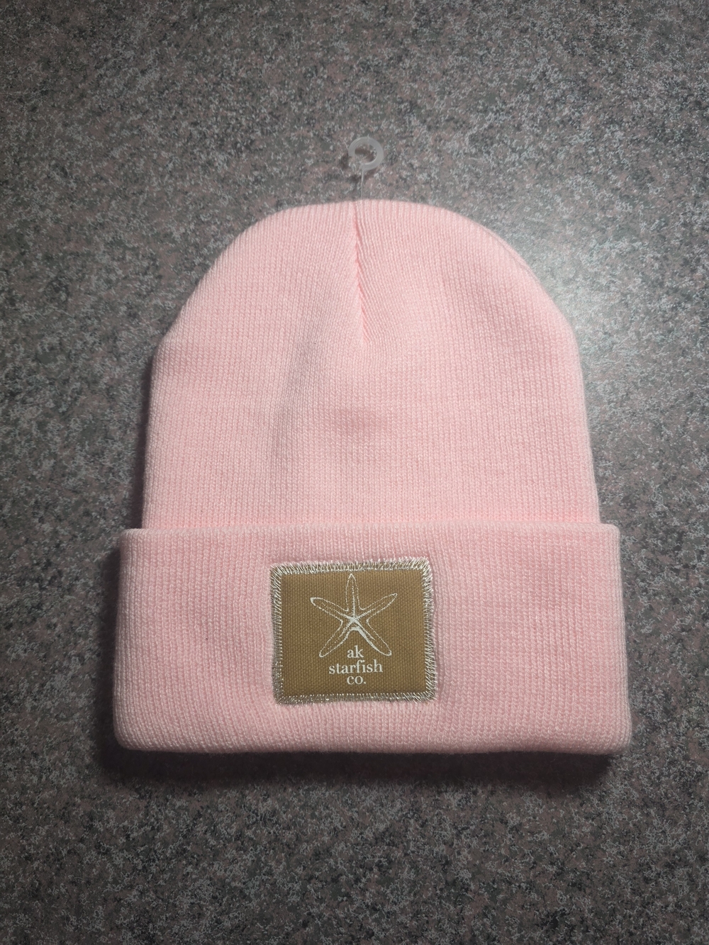 Kids Pink Knit Cuff Beanie